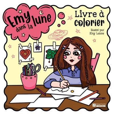 Emy Dans La Lune Livre A Colorier